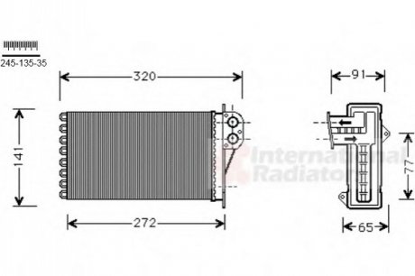 Радиатор пічки Van Wezel 40006356 (фото 1)