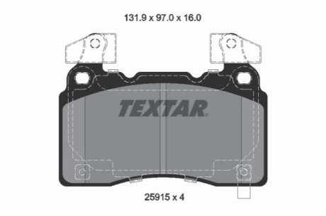 Комплект гальмівних колодок Textar 2591503