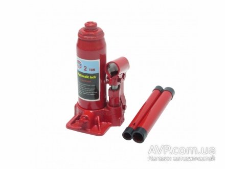 Домкрат гидравл. (бутылка) 2т h=150/280 красный (чемодан) JNS-02PVC 2T EBJ0202 EuroEx EX-HJ150280C-2T